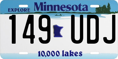 MN license plate 149UDJ