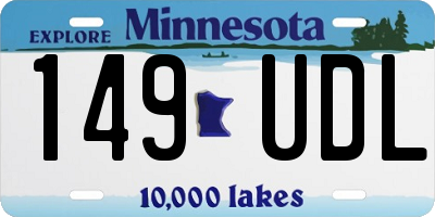 MN license plate 149UDL