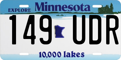 MN license plate 149UDR