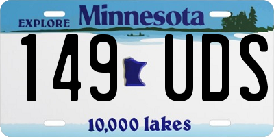 MN license plate 149UDS