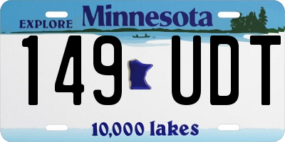 MN license plate 149UDT