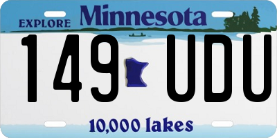 MN license plate 149UDU