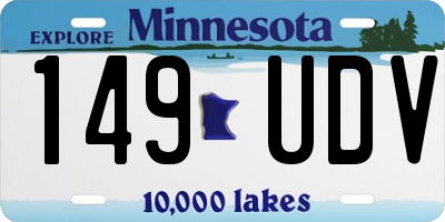 MN license plate 149UDV