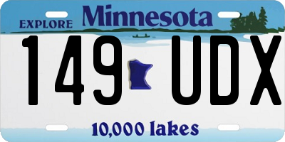 MN license plate 149UDX