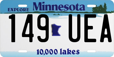 MN license plate 149UEA