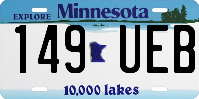 MN license plate 149UEB