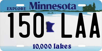 MN license plate 150LAA