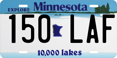 MN license plate 150LAF