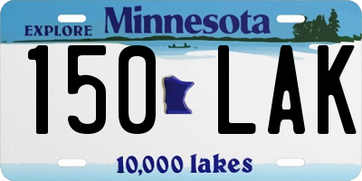 MN license plate 150LAK