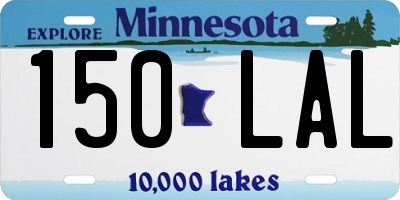 MN license plate 150LAL