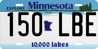 MN license plate 150LBE