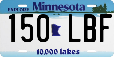MN license plate 150LBF