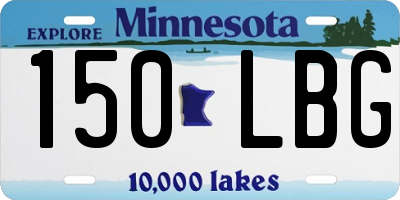 MN license plate 150LBG
