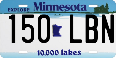 MN license plate 150LBN