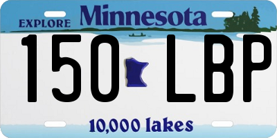 MN license plate 150LBP