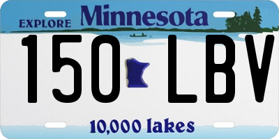 MN license plate 150LBV