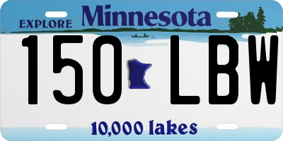 MN license plate 150LBW