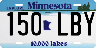 MN license plate 150LBY