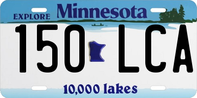 MN license plate 150LCA