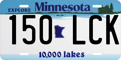 MN license plate 150LCK