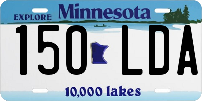 MN license plate 150LDA