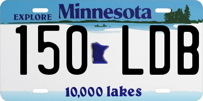 MN license plate 150LDB