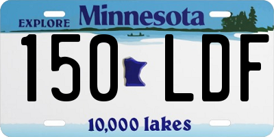 MN license plate 150LDF