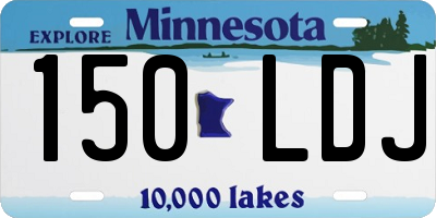 MN license plate 150LDJ