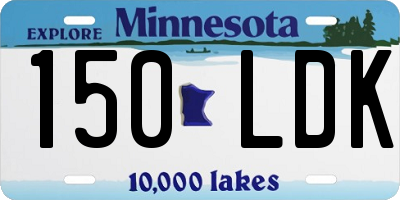 MN license plate 150LDK