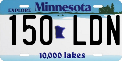 MN license plate 150LDN