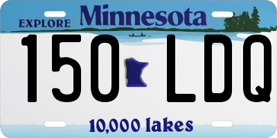 MN license plate 150LDQ