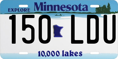 MN license plate 150LDU