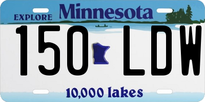 MN license plate 150LDW