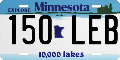 MN license plate 150LEB
