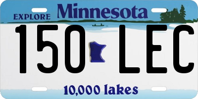 MN license plate 150LEC