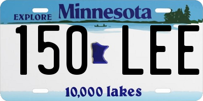 MN license plate 150LEE