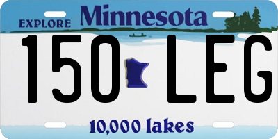 MN license plate 150LEG