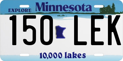 MN license plate 150LEK