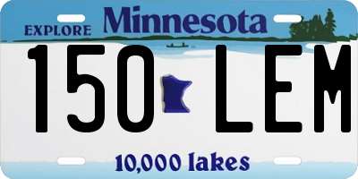MN license plate 150LEM