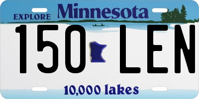 MN license plate 150LEN
