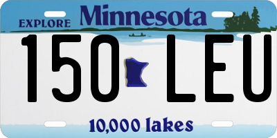 MN license plate 150LEU