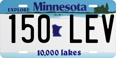MN license plate 150LEV
