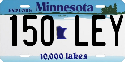 MN license plate 150LEY