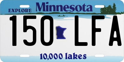 MN license plate 150LFA