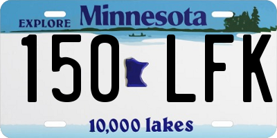 MN license plate 150LFK
