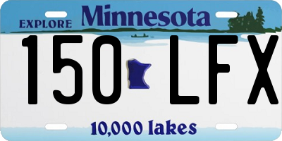 MN license plate 150LFX