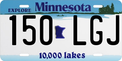 MN license plate 150LGJ