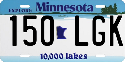 MN license plate 150LGK