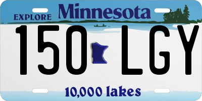 MN license plate 150LGY