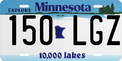 MN license plate 150LGZ